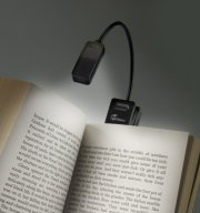Pripínacia lampička na knihu Bookchair E-Booklight Čierna