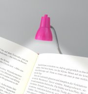 Pripínacia lampička na knihu Bookchair Little Lamp Ružová
