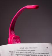 Pripínacia lampička na knihu Flexilight Xtra Pink Flowers