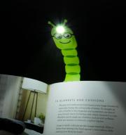Pripínacia lampička na knihu Flexilight Bookworm Green