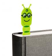 Pripínacia lampička na knihu Flexilight Bookworm Green
