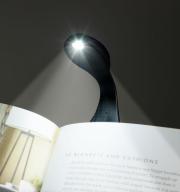 Pripínacia lampička na knihu Flexilight Black